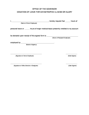 Donation of Leave for Catastrophic Illness or Injury