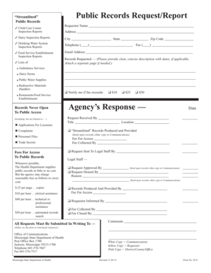 Mississippi Public Records Request Form