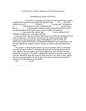 Title Retention Contract