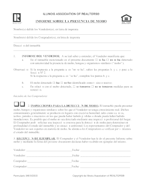 Illinois Mold Disclosure Form