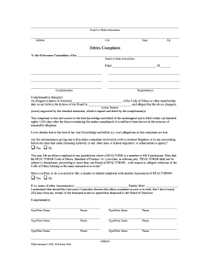 Ethics Complaint Form