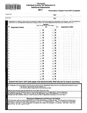 Mississippi Form 80-491-11-8-1-000