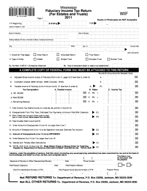 Mississippi Fiduciary Income Tax Return
