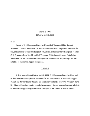 Civil Procedure Form No. 14