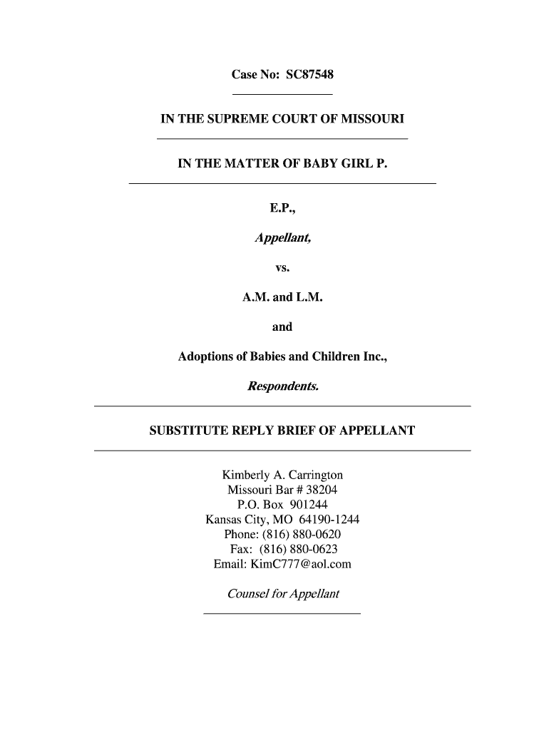 Appellant, Respondents Counsel for Appellant - courts mo Preview on Page 1