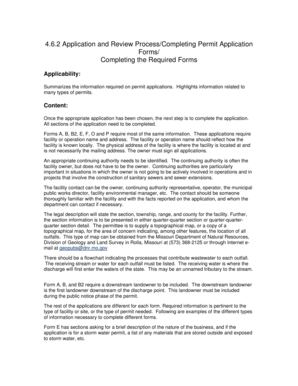 4.6.2 Completing the Required Forms - Missouri Department of ... - dnr mo