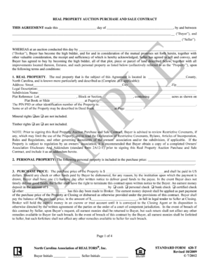 Agreement between buyer and seller sample - REAL PROPERTY AUCTION PURCHASE AND SALE CONTRACT THIS AGREEMENT made this day of , by and between ( Buyer ), and ( Seller ) - ncrealtors