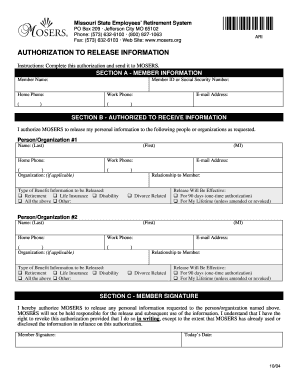 Missouri State Employees’ Retirement System Authorization