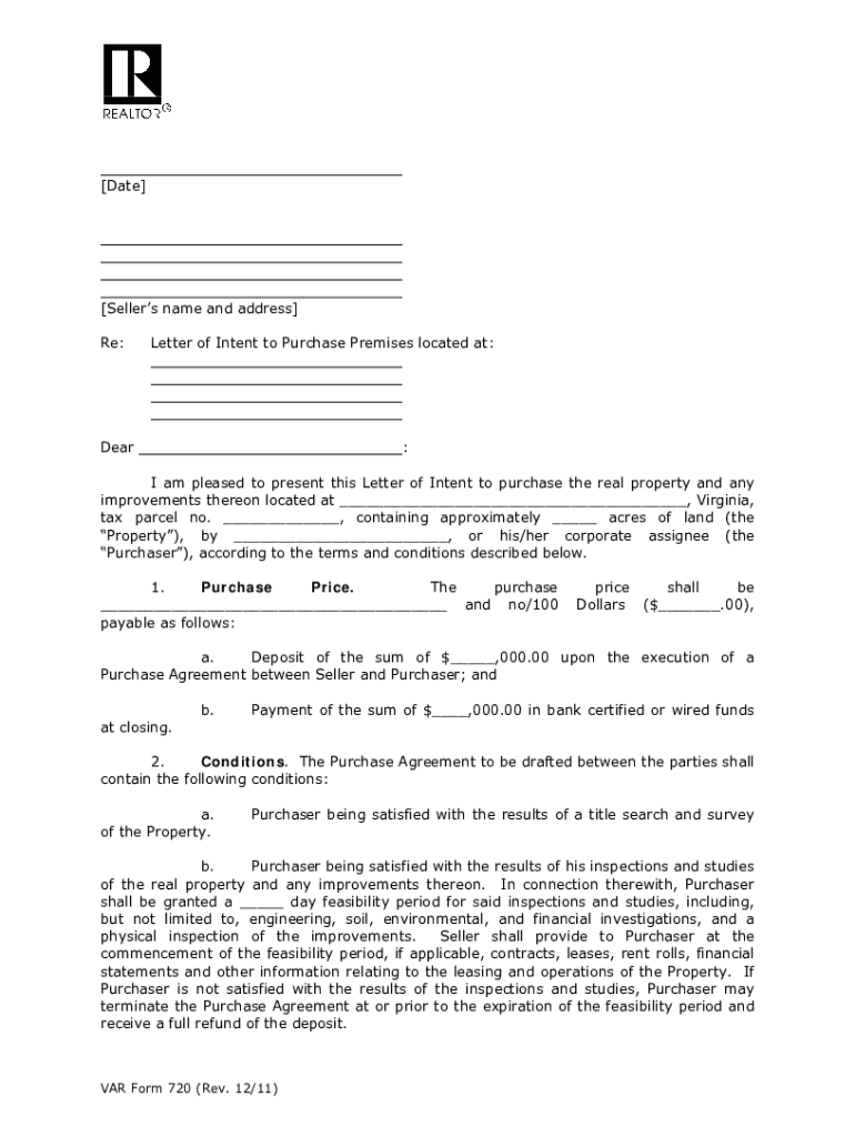 Commercial Letter of Intent Purchase formatted for VAR doc Preview on Page 1