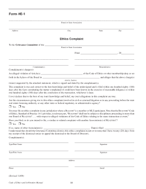 Ethics Complaint Form
