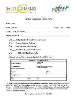 concession order form