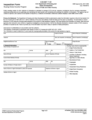 Inspection Form - housing mt