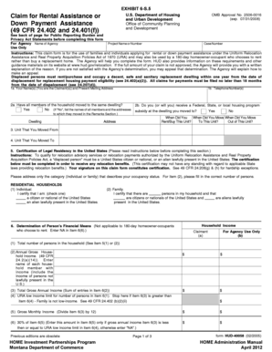 HUD-40058 Rental Assistance Claim Form