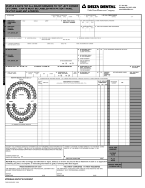 Delta Dental Claim Form