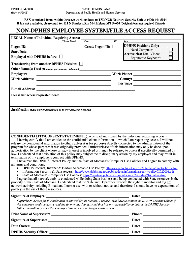 OM-300B PDF format - Department of Public Health and Human Services Preview on Page 1