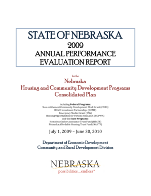 2009 Annual Performance Evaluation Report