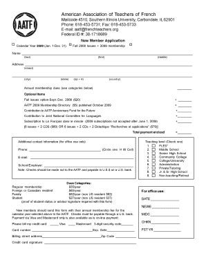 AATF New Member Application