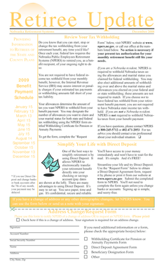 Nebraska Retirement Tax Withholding Form