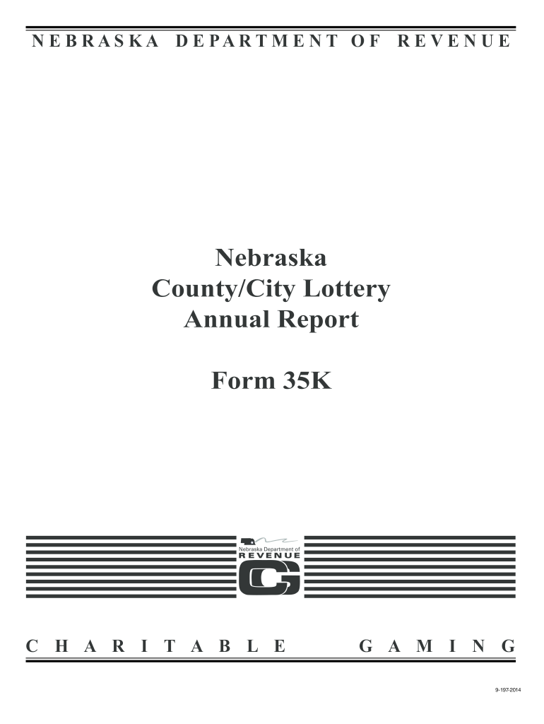 Nebraska County City Lottery Annual Report Form 35K - revenue ne Preview on Page 1