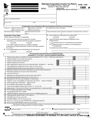 Nebraska Corporation Income Tax Return Form 1120N