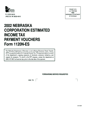 Nebraska Corporation Estimated Income Tax Payment Voucher