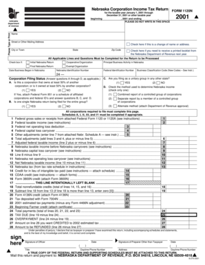 Nebraska Corporation Income Tax Return Form 1120N