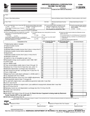 Nebraska Corporation Income Tax Return