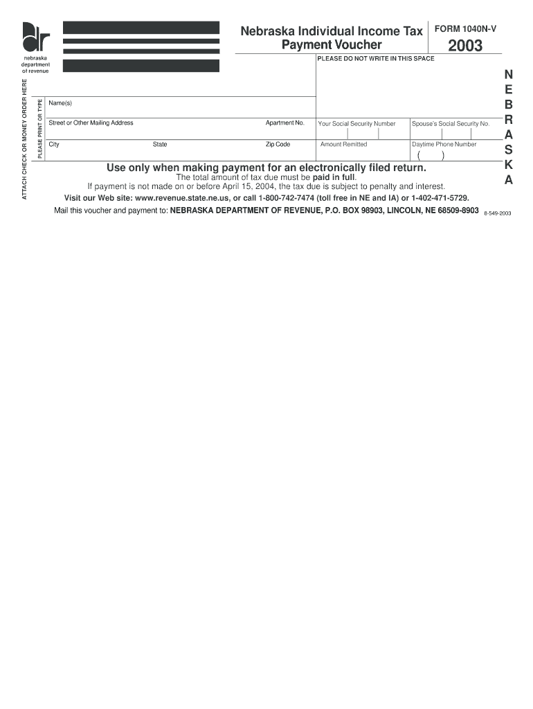 Fillable Online revenue ne ne dep of nebraska department of revenue Nebraska Individual