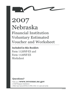 Nebraska Financial Institution Voluntary Estimated Tax Payment Voucher