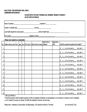 Bulk Stool Submission Form