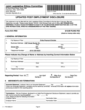 Ohio Post Employment Disclosure Form
