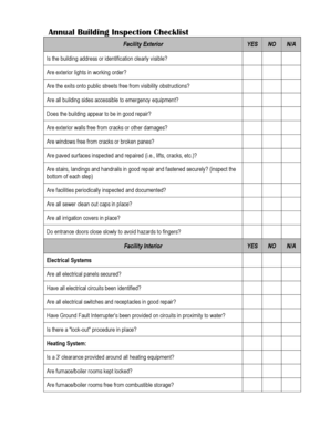 Annual Building Inspection Checklist