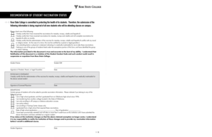 Rose State College Student Vaccination Form