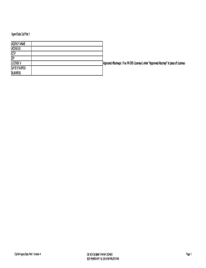 Call for Agent Data Part 1