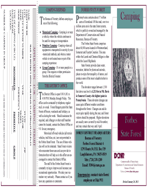 Forbes State Forest Camping Permit