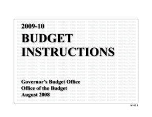 BUDGET INSTRUCTIONS - Public Employee Retirement Commission - perc state pa