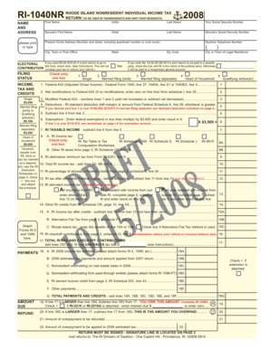 Rhode Island Nonresident Income Tax Return