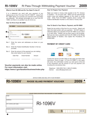 RI-1096V Rhode Island Payment Voucher