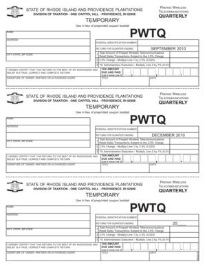 Rhode Island Prepaid Wireless Tax Form