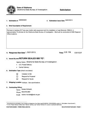 Oklahoma Solicitation Package