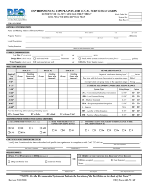 Oklahoma On-Site Sewage Treatment Report