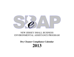 New Jersey Dry Cleaner Compliance Calendar