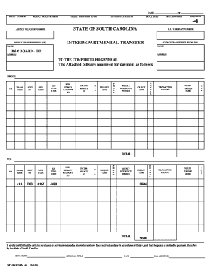 Interdepartmental Transfer - State of South Carolina - eip sc