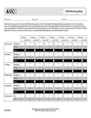 Child Monitoring Sheet