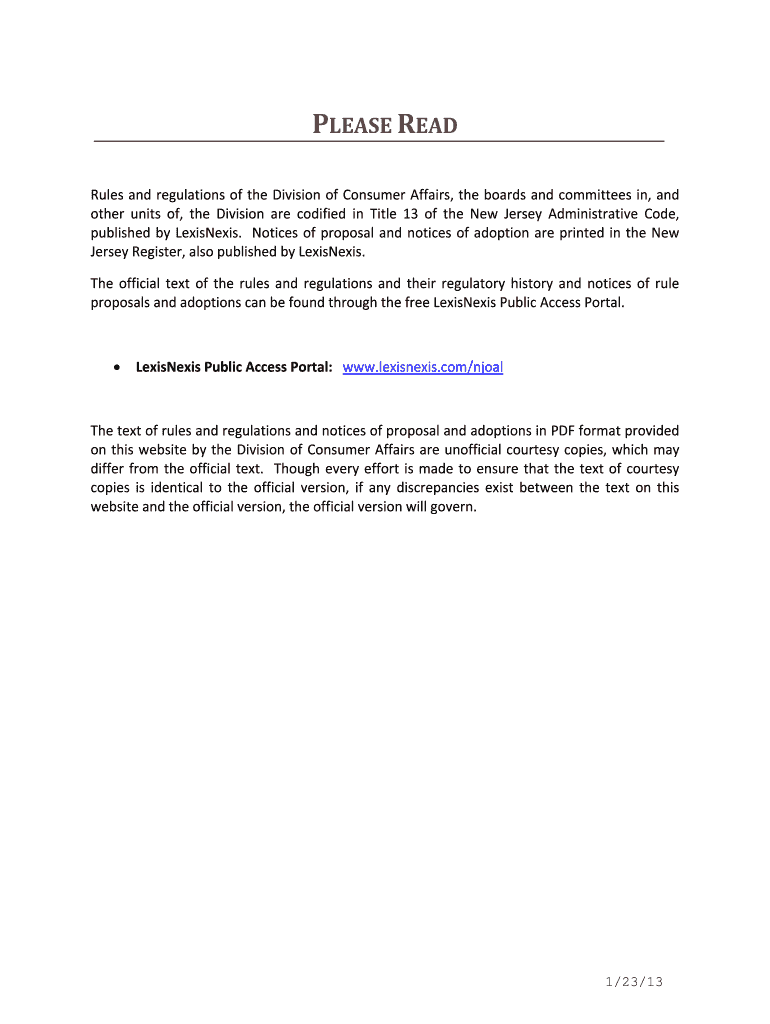 Public Movers and Warehousemen - New Jersey Division of - nj Preview on Page 1