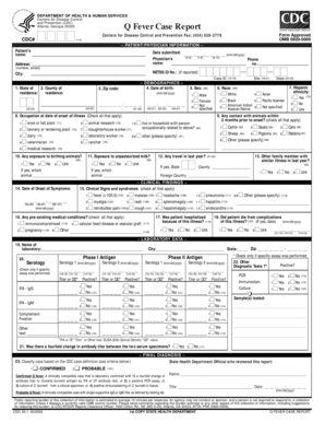 CDC Q Fever Case Report