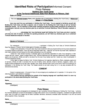 Identified Risks of Participation/Informed Consent