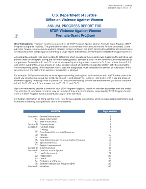 STOP Program Annual Progress Report Form - crimevictim utah