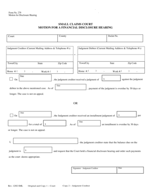 Motion for Disclosure Hearing