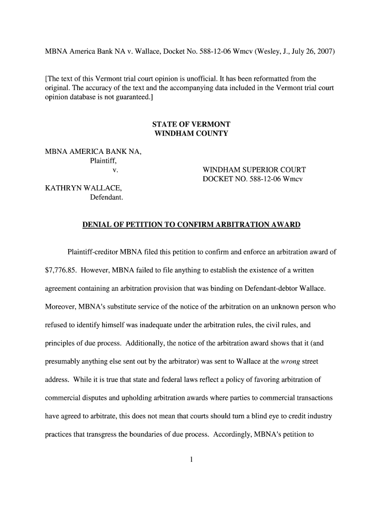 2006-2010 TCdecisioncvl - Vermont Judiciary - vermontjudiciary Preview on Page 1